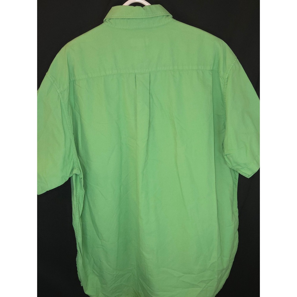 Ralph Lauren Jeans Co Green Short Sleeve Button Up Shirt Men Large RL67 Vintage - Picture 6 of 7